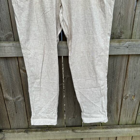 Abercrombie & Fitch Pants Stretch Size XL Cotton Linen Blend Beige NWT - Picture 5 of 9